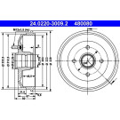 ATE | Bremstrommel | 24.0220-3009.2