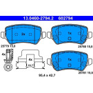 ATE | Bremsbelagsatz, Scheibenbremse | 13.0460-2794.2 ATE | Bremsbelagsatz, Scheibenbremse | 13.0460-2794.2
