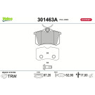 Valeo | Bremsbelagsatz, Scheibenbremse | 301463A Valeo | Bremsbelagsatz, Scheibenbremse | 301463A