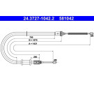 ATE | Seilzug, Feststellbremse | 24.3727-1042.2