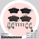 Zimmermann | Bremsbelagsatz, Scheibenbremse | 24922.170.1 Zimmermann | Bremsbelagsatz, Scheibenbremse | 24922.170.1