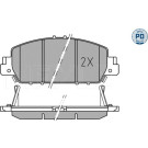 Meyle | Bremsbelagsatz, Scheibenbremse | 025 257 9216/PD Meyle | Bremsbelagsatz, Scheibenbremse | 025 257 9216/PD