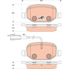 TRW | Bremsbelagsatz, Scheibenbremse | GDB1881 TRW | Bremsbelagsatz, Scheibenbremse | GDB1881