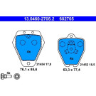 ATE | Bremsbelagsatz, Scheibenbremse | 13.0460-2705.2 ATE | Bremsbelagsatz, Scheibenbremse | 13.0460-2705.2