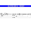 ATE | Seilzug, Kupplungsbetätigung | 24.3728-3201.2