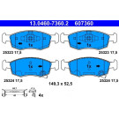 ATE | Bremsbelagsatz, Scheibenbremse | 13.0460-7360.2 ATE | Bremsbelagsatz, Scheibenbremse | 13.0460-7360.2