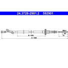 ATE | Seilzug, Kupplungsbetätigung | 24.3728-2901.2