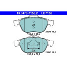 ATE | Bremsbelagsatz, Scheibenbremse | 13.0470-7158.2 ATE | Bremsbelagsatz, Scheibenbremse | 13.0470-7158.2