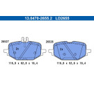 ATE | Bremsbelagsatz, Scheibenbremse | 13.0470-2655.2 ATE | Bremsbelagsatz, Scheibenbremse | 13.0470-2655.2
