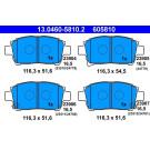 ATE | Bremsbelagsatz, Scheibenbremse | 13.0460-5810.2