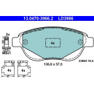 ATE | Bremsbelagsatz, Scheibenbremse | 13.0470-3966.2 ATE | Bremsbelagsatz, Scheibenbremse | 13.0470-3966.2