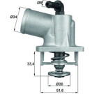 Mahle | Thermostat, Kühlmittel | TI 55 92D