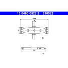 ATE | Zubehörsatz, Scheibenbremsbelag | 13.0460-0522.2