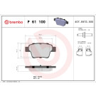 Brembo | Bremsbelagsatz, Scheibenbremse | P 61 100 Brembo | Bremsbelagsatz, Scheibenbremse | P 61 100