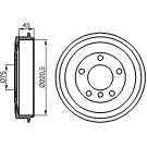 BOSCH | Bremstrommel | 0 986 477 043