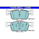ATE | Bremsbelagsatz, Scheibenbremse | 13.0470-3865.2 ATE | Bremsbelagsatz, Scheibenbremse | 13.0470-3865.2