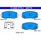 ATE | Bremsbelagsatz, Scheibenbremse | 13.0460-5776.2