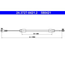 ATE | Seilzug, Feststellbremse | 24.3727-0421.2