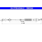 ATE | Seilzug, Kupplungsbetätigung | 24.3728-0344.2