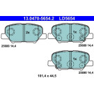 ATE | Bremsbelagsatz, Scheibenbremse | 13.0470-5654.2 ATE | Bremsbelagsatz, Scheibenbremse | 13.0470-5654.2