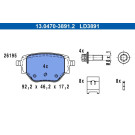 ATE | Bremsbelagsatz, Scheibenbremse | 13.0470-3891.2 ATE | Bremsbelagsatz, Scheibenbremse | 13.0470-3891.2