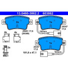 ATE | Bremsbelagsatz, Scheibenbremse | 13.0460-3862.2 ATE | Bremsbelagsatz, Scheibenbremse | 13.0460-3862.2