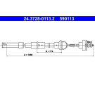 ATE | Seilzug, Kupplungsbetätigung | 24.3728-0113.2