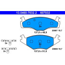 ATE | Bremsbelagsatz, Scheibenbremse | 13.0460-7032.2 ATE | Bremsbelagsatz, Scheibenbremse | 13.0460-7032.2