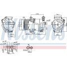 Nissens | Kompressor, Klimaanlage | 890006