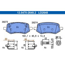 ATE | Bremsbelagsatz, Scheibenbremse | 13.0470-2648.2 ATE | Bremsbelagsatz, Scheibenbremse | 13.0470-2648.2