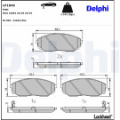 Delphi | Bremsbelagsatz, Scheibenbremse | LP1849 Delphi | Bremsbelagsatz, Scheibenbremse | LP1849