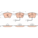 TRW | Bremsbelagsatz, Scheibenbremse | GDB1554 TRW | Bremsbelagsatz, Scheibenbremse | GDB1554