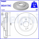 Delphi | Bremsscheibe | BG4170C