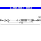 ATE | Seilzug, Kupplungsbetätigung | 24.3728-0340.2
