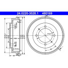 ATE | Bremstrommel | 24.0220-3028.1