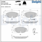 Delphi | Bremsbelagsatz, Scheibenbremse | LP2698