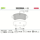 Valeo | Bremsbelagsatz, Scheibenbremse | 302268A Valeo | Bremsbelagsatz, Scheibenbremse | 302268A