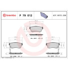 Brembo | Bremsbelagsatz, Scheibenbremse | P 79 012 Brembo | Bremsbelagsatz, Scheibenbremse | P 79 012