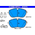 ATE | Bremsbelagsatz, Scheibenbremse | 13.0460-3876.2 ATE | Bremsbelagsatz, Scheibenbremse | 13.0460-3876.2