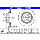 ATE 24.0110-0328.1 Bremsscheibe Ø300mm voll