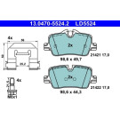 ATE | Bremsbelagsatz, Scheibenbremse | 13.0470-5524.2 ATE | Bremsbelagsatz, Scheibenbremse | 13.0470-5524.2