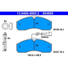 ATE | Bremsbelagsatz, Scheibenbremse | 13.0460-4865.2 ATE | Bremsbelagsatz, Scheibenbremse | 13.0460-4865.2