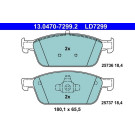 ATE | Bremsbelagsatz, Scheibenbremse | 13.0470-7299.2 ATE | Bremsbelagsatz, Scheibenbremse | 13.0470-7299.2