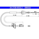 ATE | Seilzug, Kupplungsbetätigung | 24.3728-0532.2