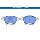 ATE | Bremsbelagsatz, Scheibenbremse | 13.0470-7367.2 ATE | Bremsbelagsatz, Scheibenbremse | 13.0470-7367.2