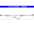 ATE | Seilzug, Feststellbremse | 24.3727-0248.2