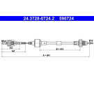 ATE | Seilzug, Kupplungsbetätigung | 24.3728-0724.2