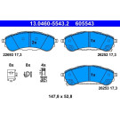 ATE | Bremsbelagsatz, Scheibenbremse | 13.0460-5543.2 ATE | Bremsbelagsatz, Scheibenbremse | 13.0460-5543.2