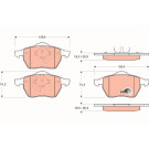TRW | Bremsbelagsatz, Scheibenbremse | GDB1200 TRW | Bremsbelagsatz, Scheibenbremse | GDB1200