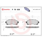 Brembo | Bremsbelagsatz, Scheibenbremse | P 78 028